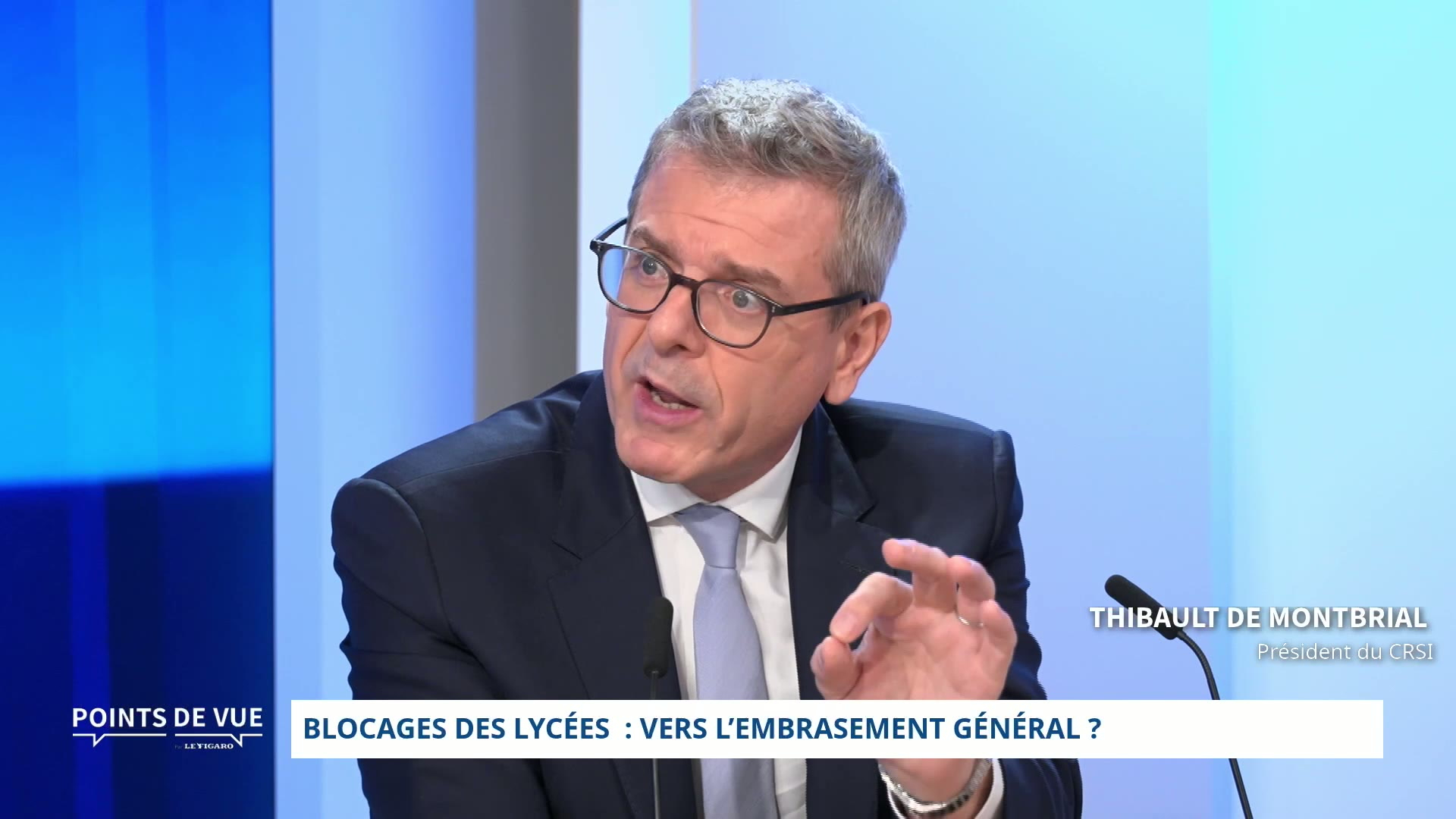 Blocage des lycées : «Il va y avoir un mort», alerte Thibault de Montbrial