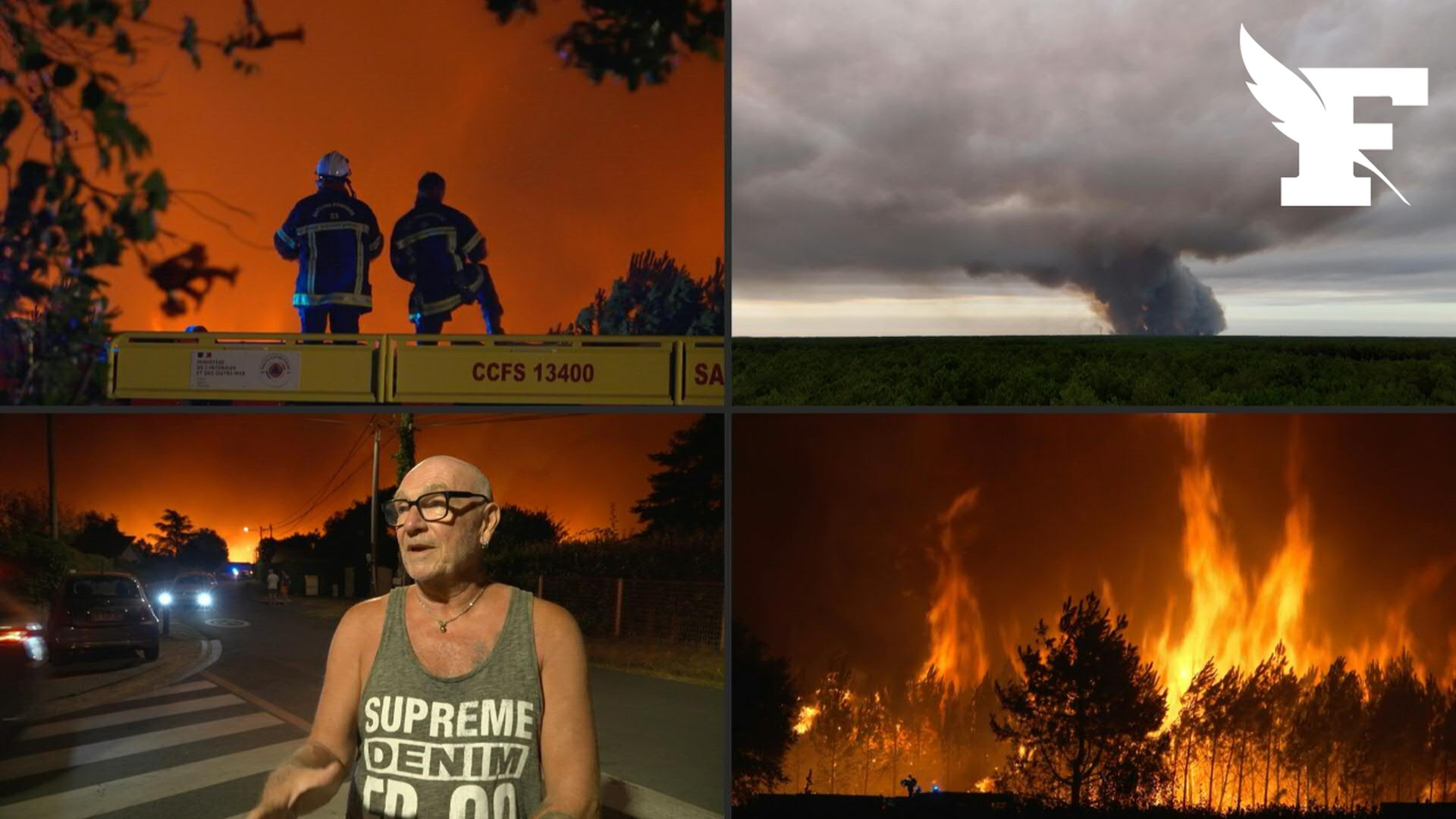 Gironde: 2.000 hectares dévorés par les flammes, des milliers de personnes évacuées