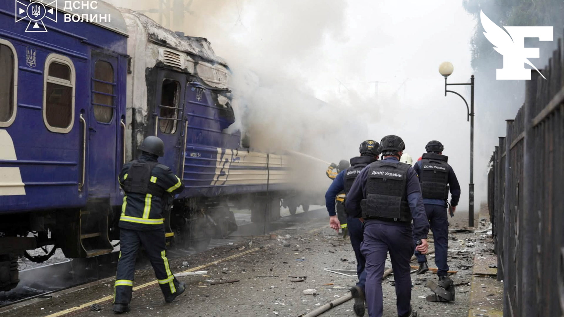 Un drone russe frappe un train à destination de Varsovie en Ukraine