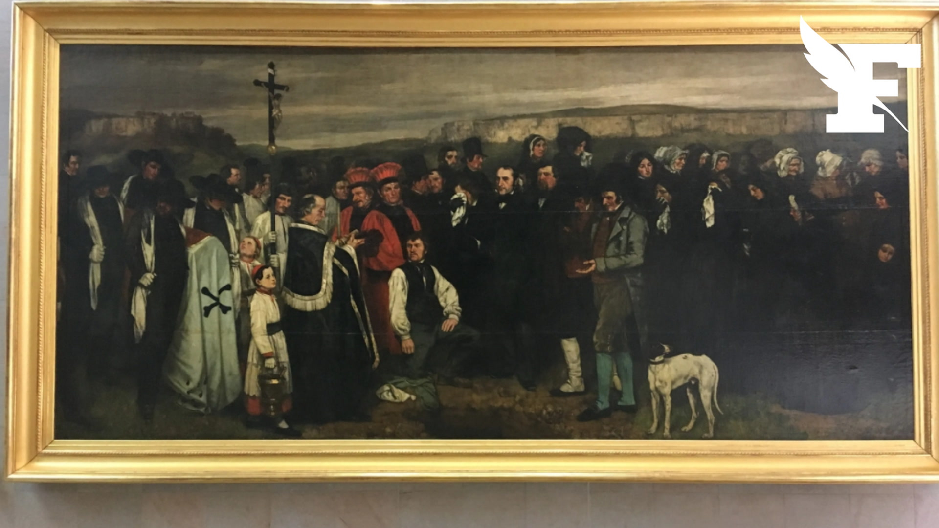 Musée d'Orsay : Un enterrement à Ornans de Gustave Courbet de nouveau exposé après 15 mois de restauration