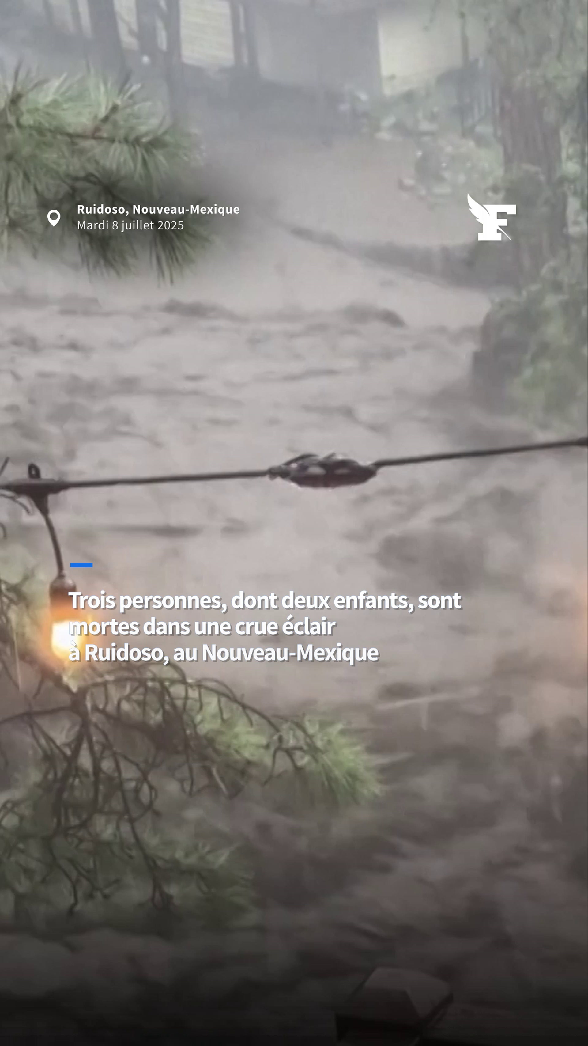 Nouveau-Mexique : une maison emportée par des inondations à Ruidoso