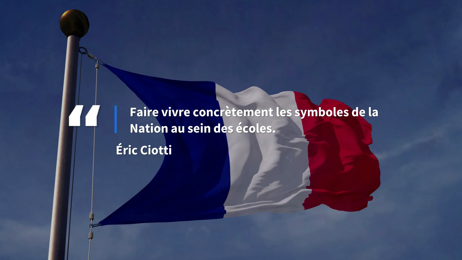 À Nice, Eric Ciotti veut faire flotter le drapeau français dans chaque d'école