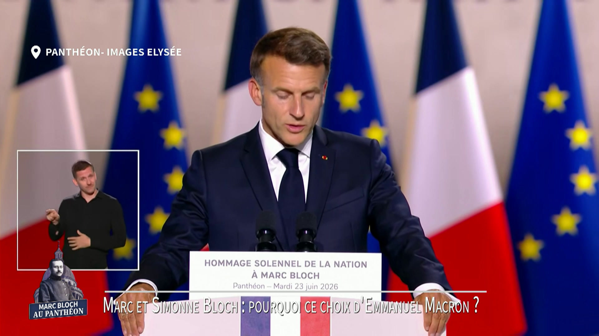 Emmanuel Macron : «Marc Bloch endure les conséquences de l'antisémitisme d'Etat»