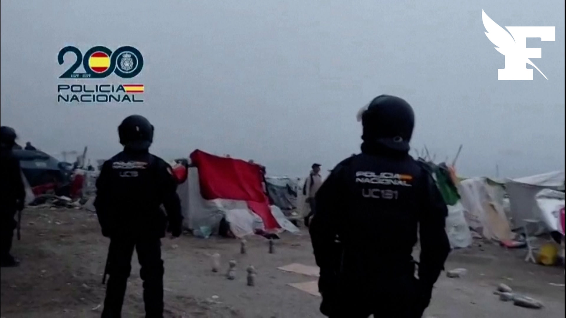 Ceuta: les images du démantèlement d'un camp de migrants avant la venue du roi d'Espagne