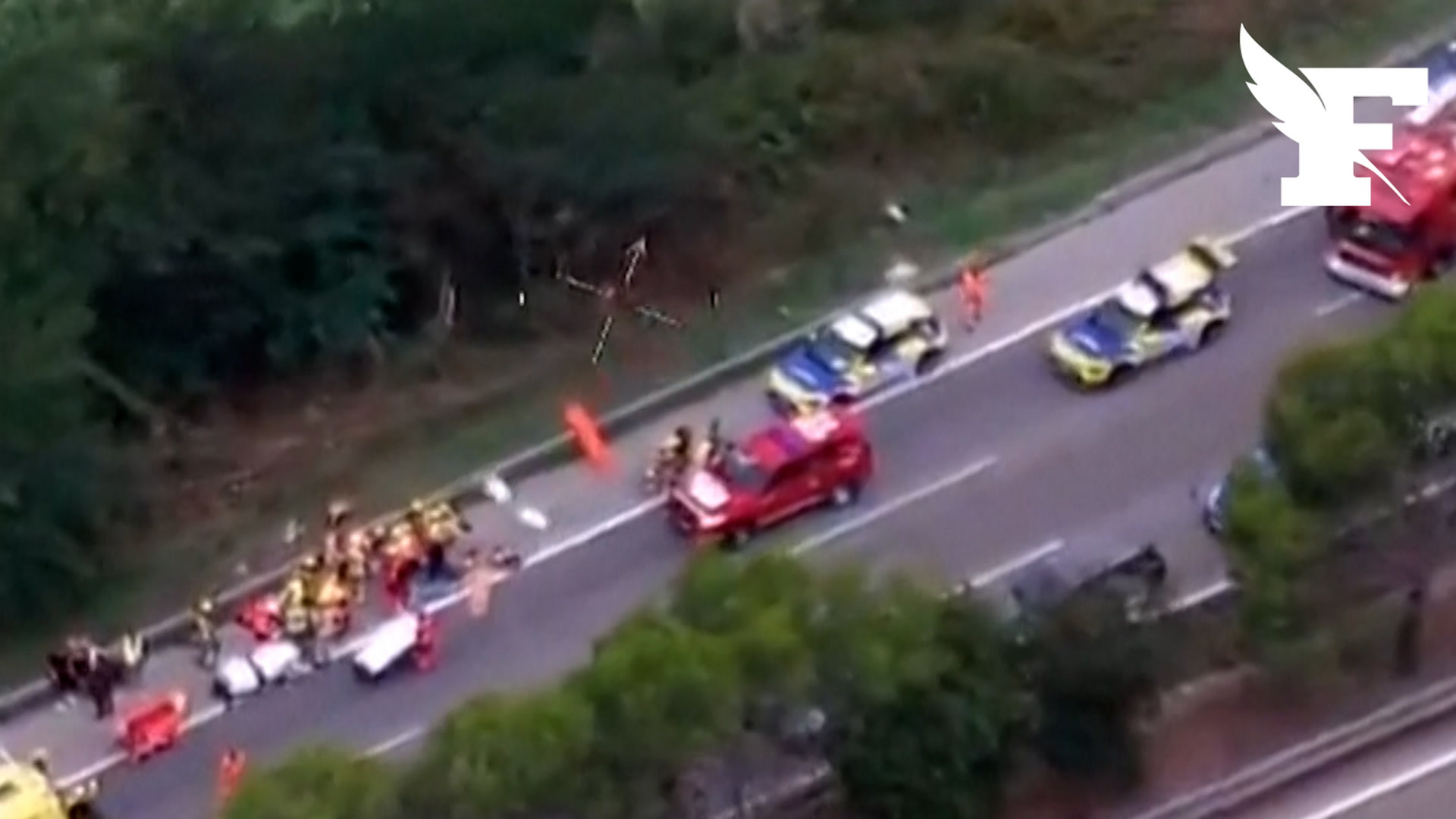 Plus de 50 blessés en Espagne après la sortie de route d'un bus touristique