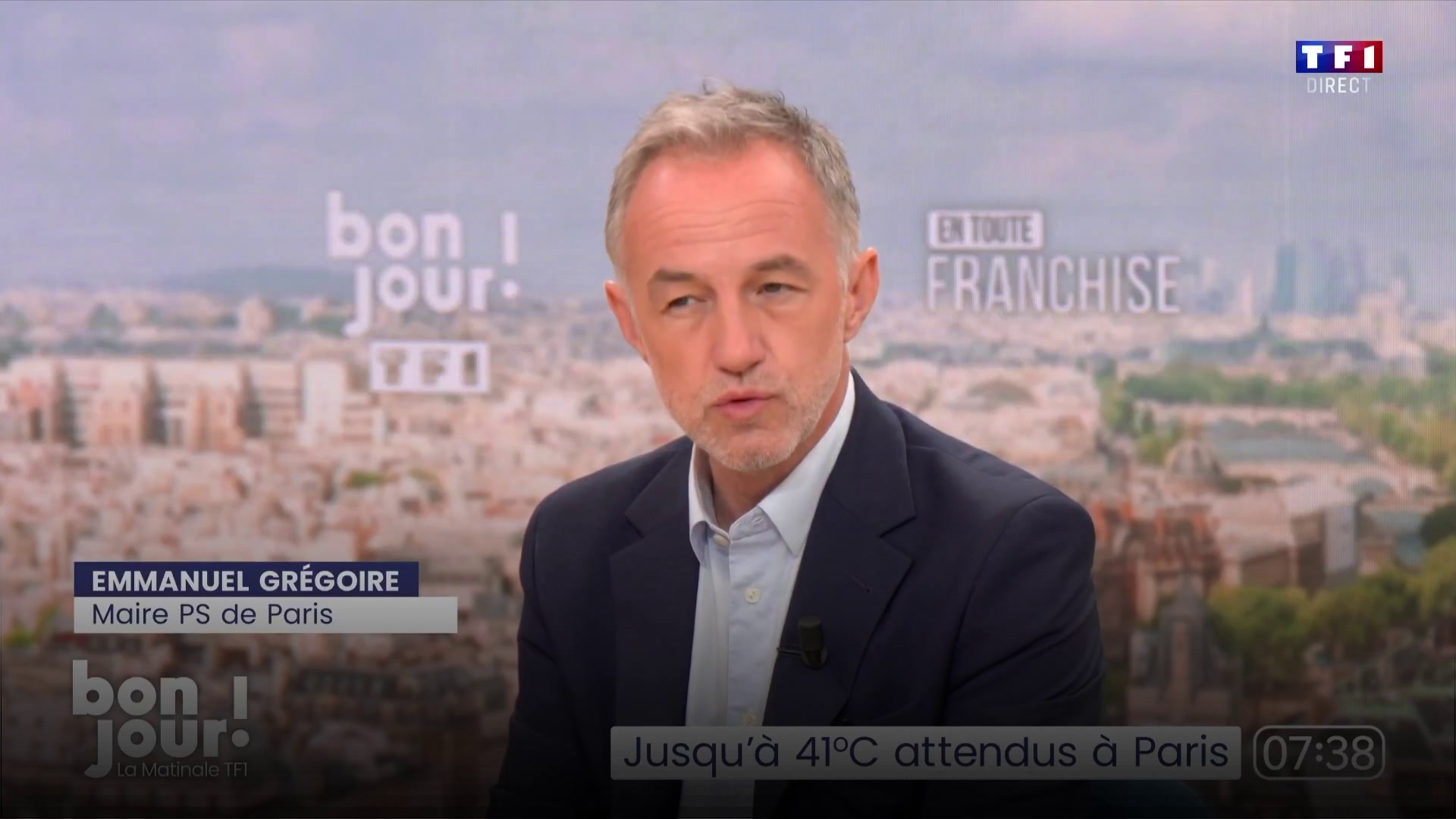 La «mortalité est en hausse» à Paris en raison de la canicule, rapporte Emmanuel Grégoire