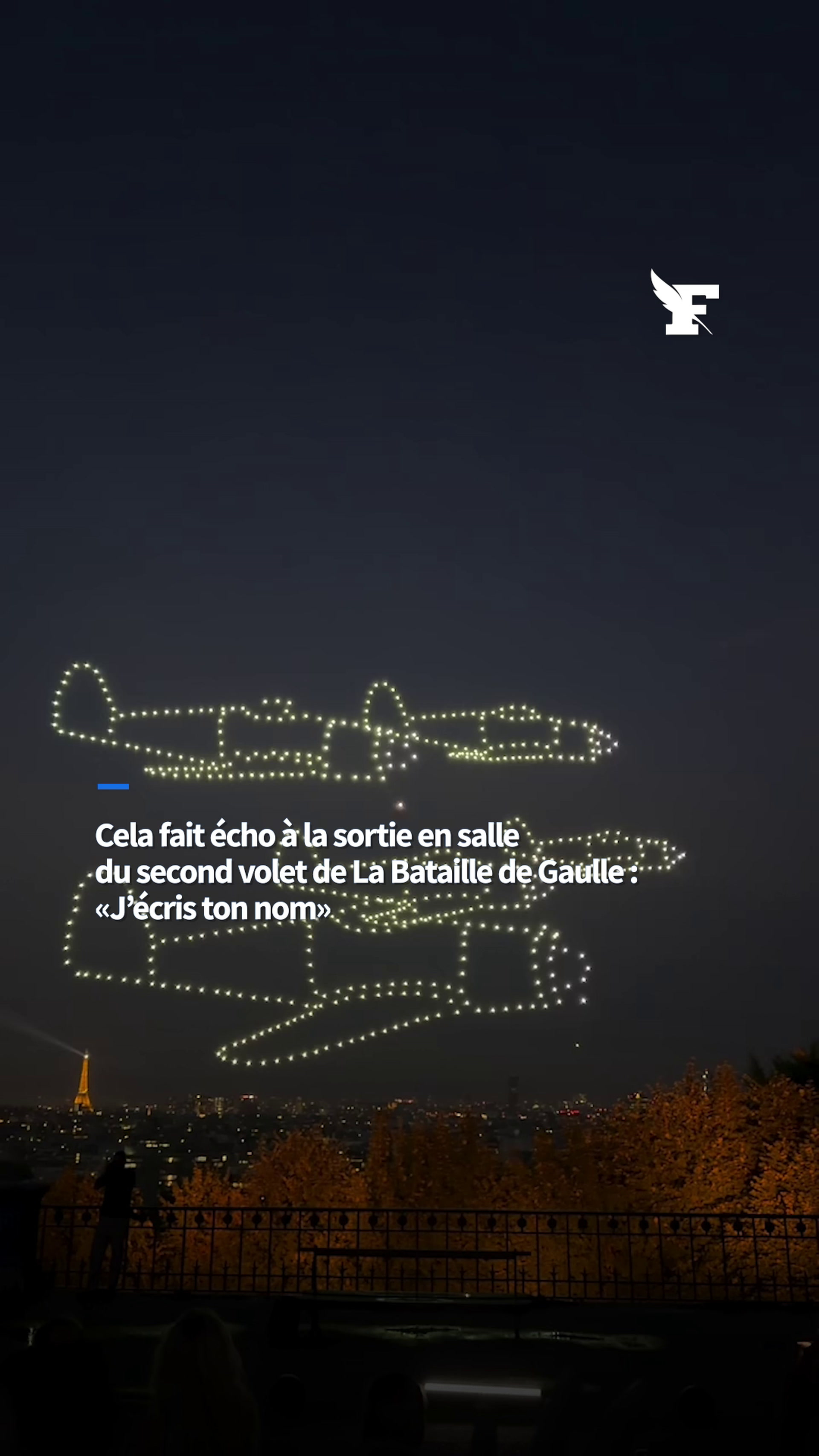Un spectacle de drones organisé par Pathé pour la promotion du second volet de «La Bataille de Gaulle»