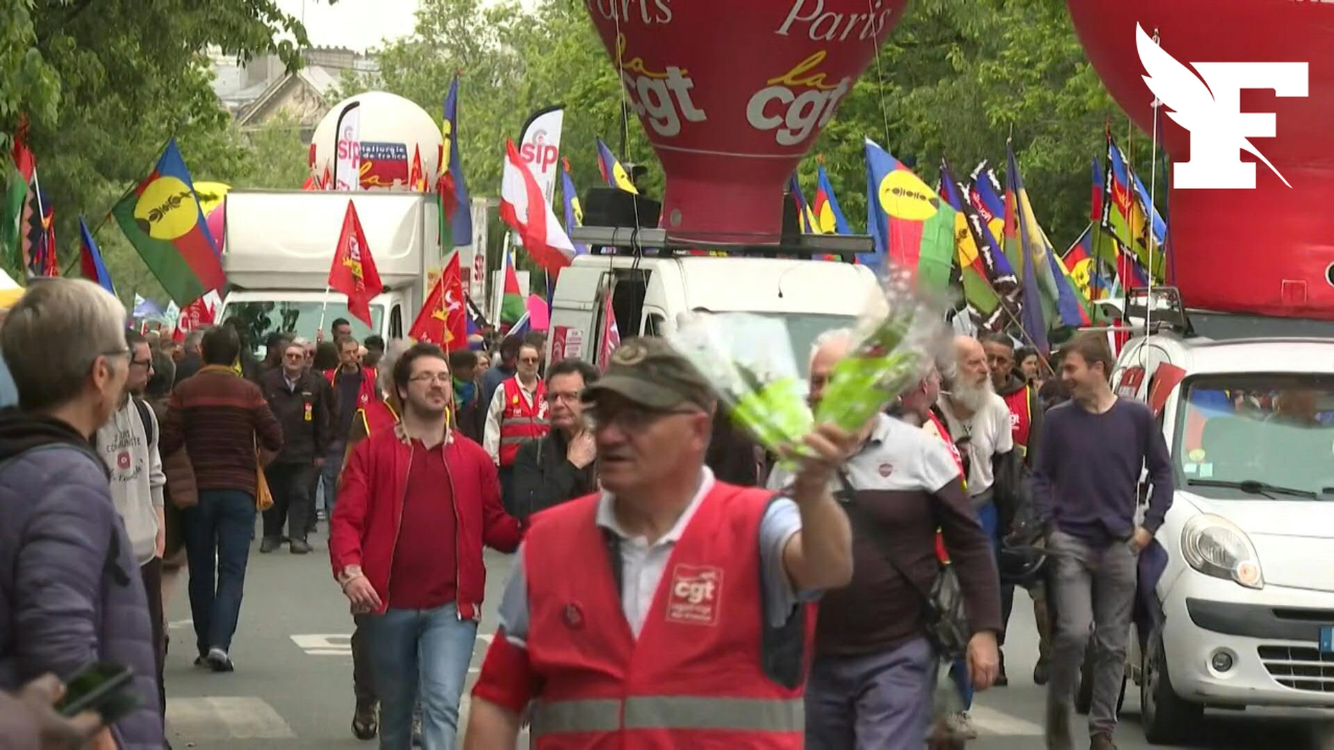 La CGT revendique 50.000 participants à Paris, la préfecture de police en annonce 18.000