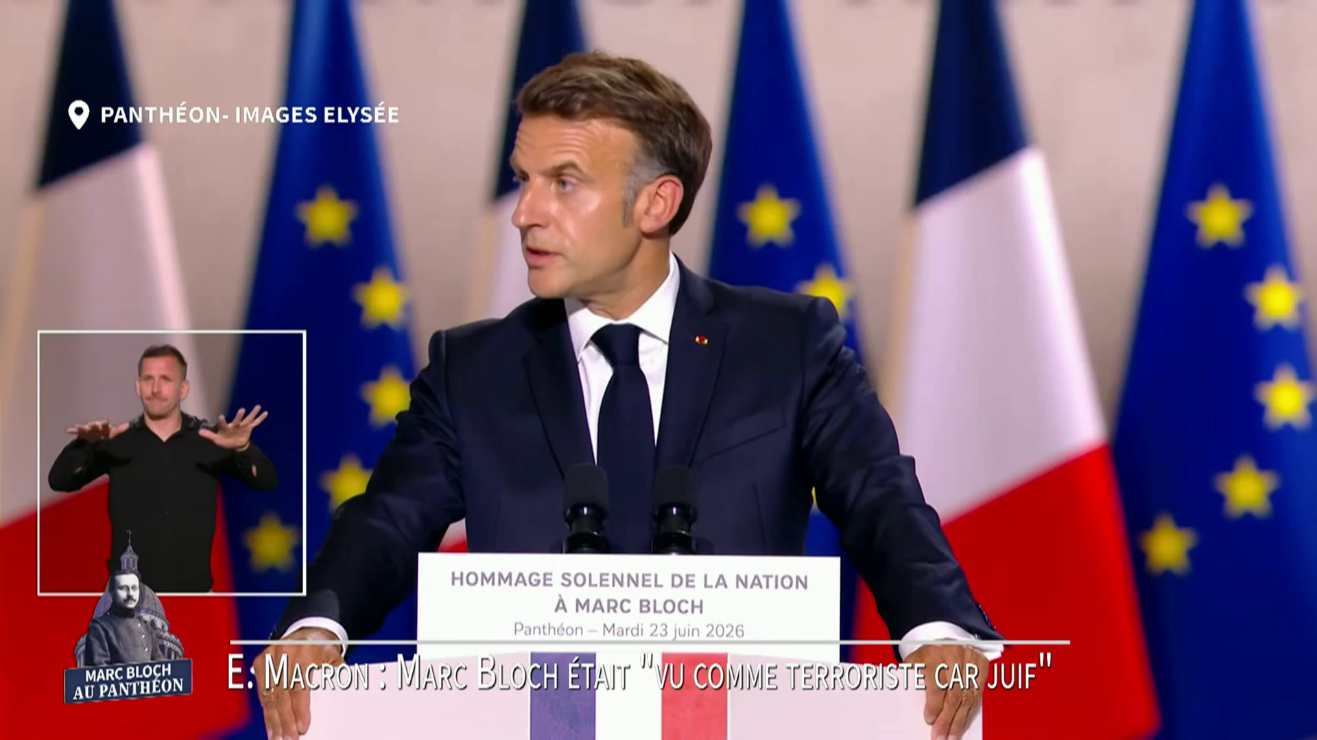 Pour Emmanuel Macron, Marc Bloch était «sévère avec les Français d'influence qui ont préféré admirer Hitler que le Front Populaire»