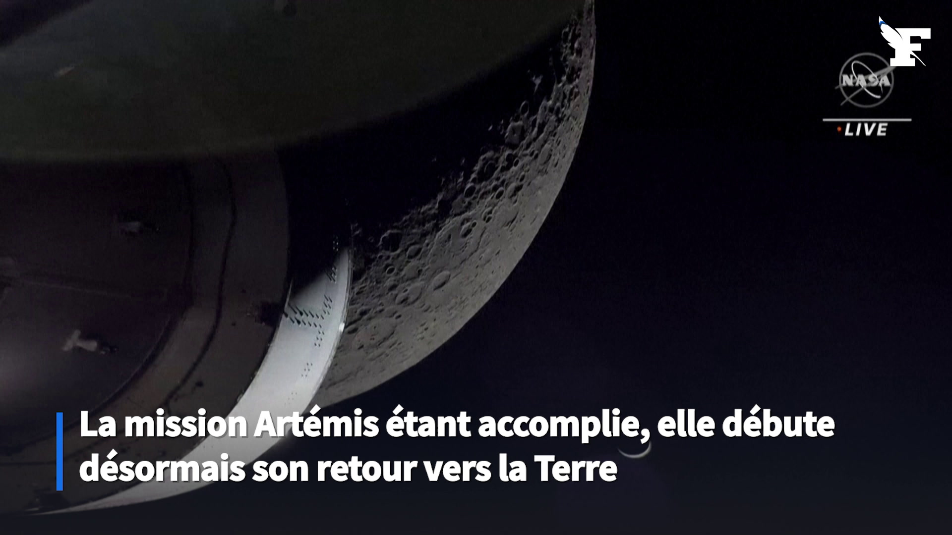 Mission Artémis: la capsule Orion débute son retour vers la Terre