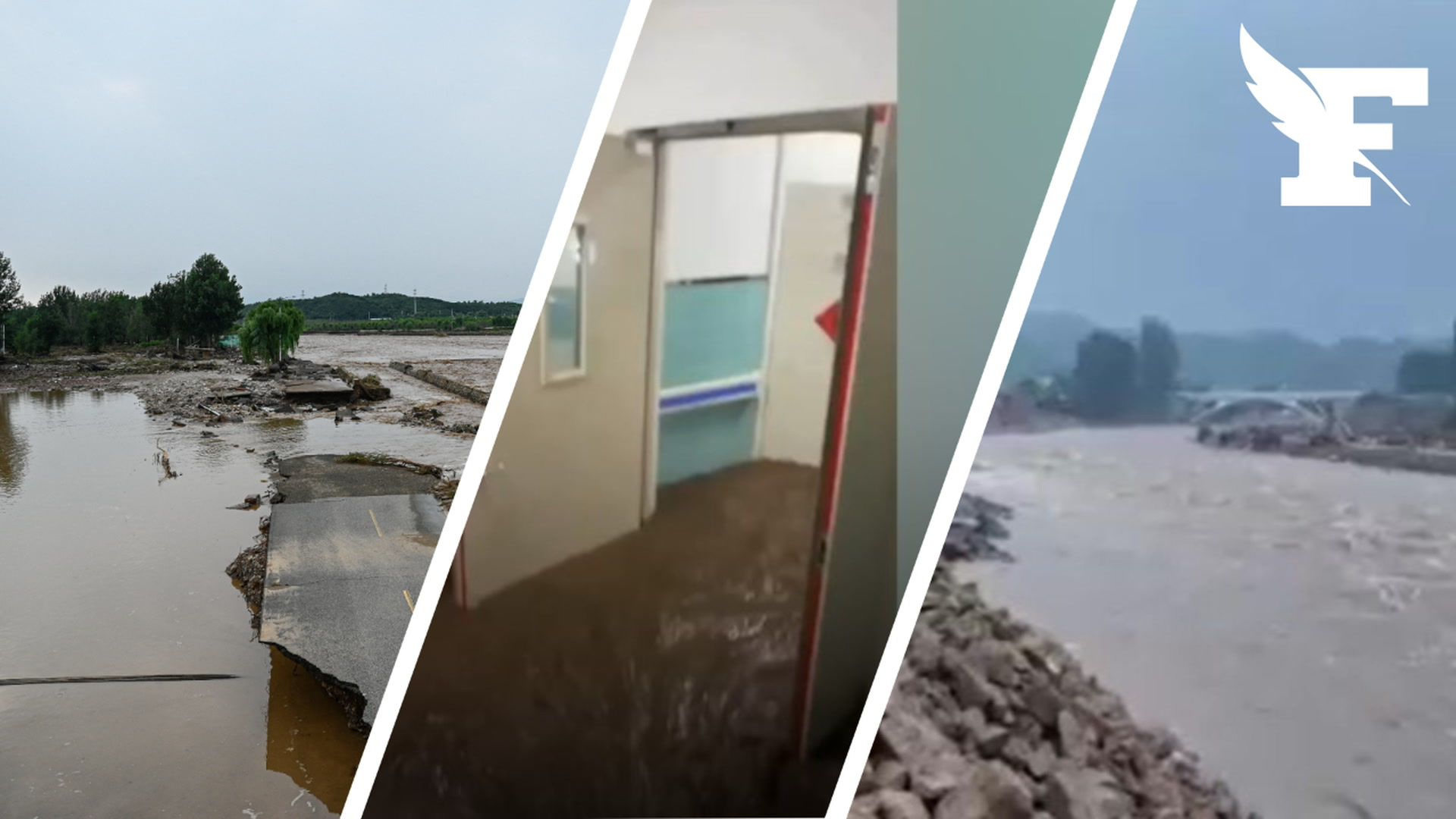 Chine: les images impressionnantes des inondations à Pékin et ses environs