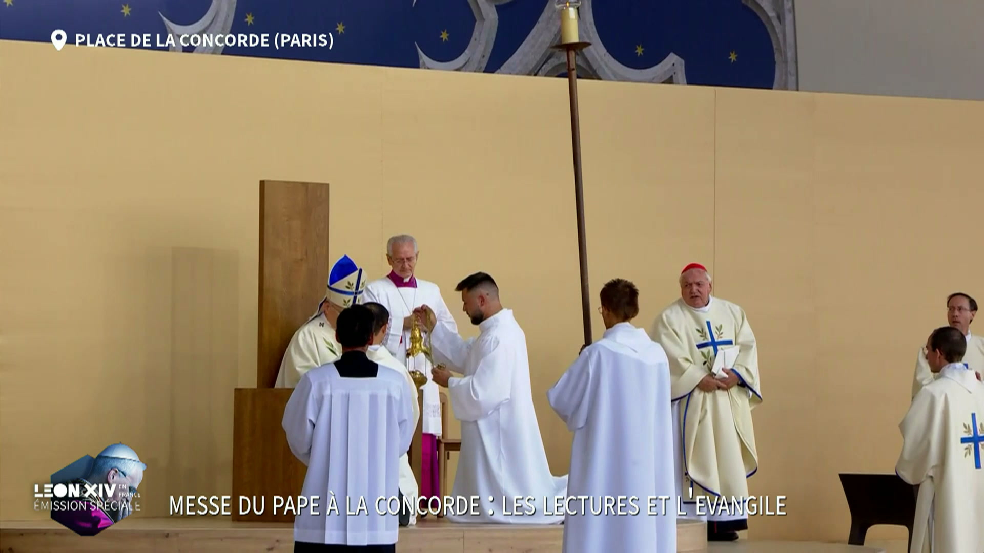 Messe à la Concorde de Léon XIV: les images de l'évangile encensé puis proclamé