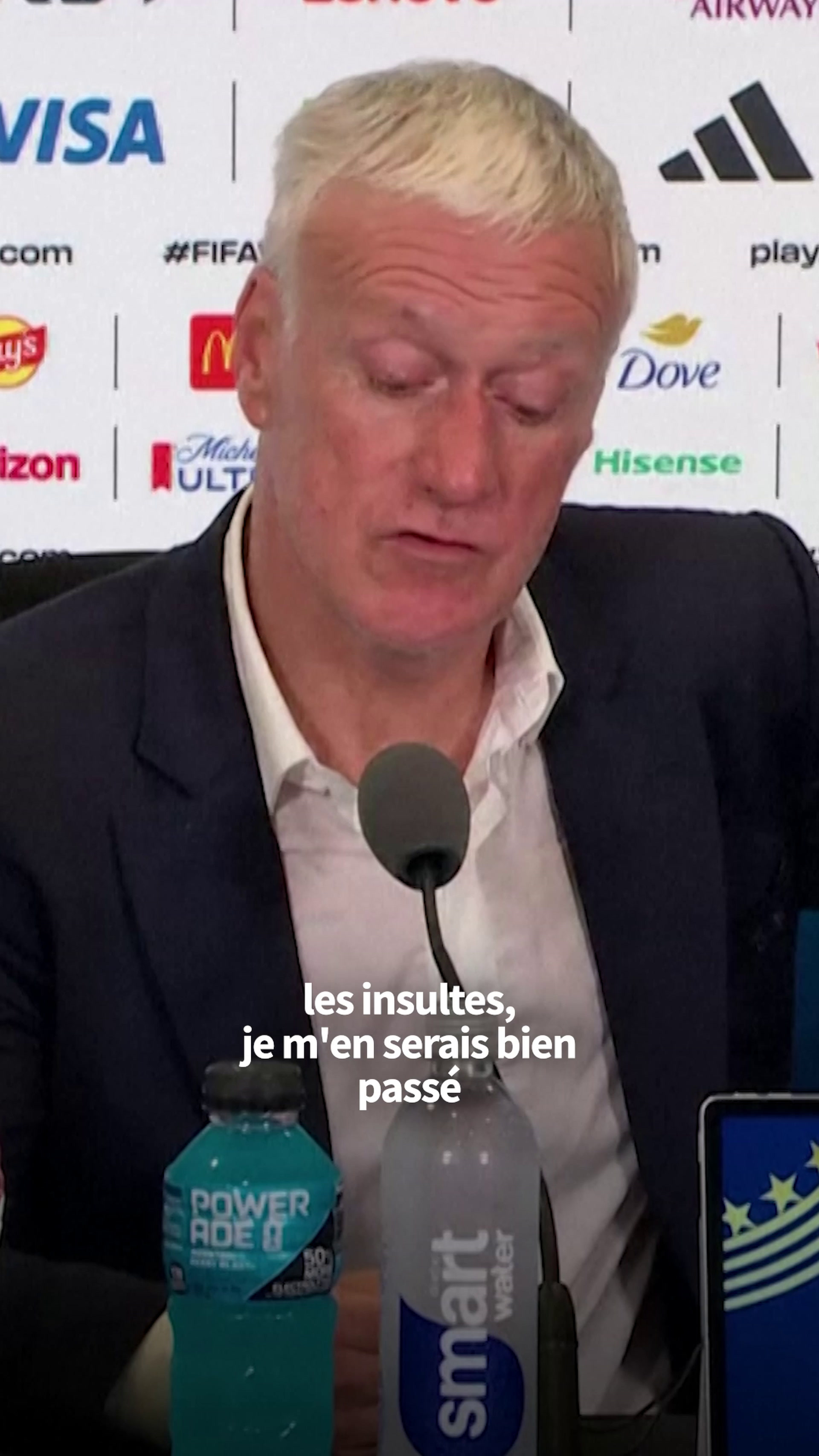 «Je ne vais pas critiquer le Paraguay, chacun joue comme il veut, mais les insultes, je m'en serais passé», affirme Didier Deschamps