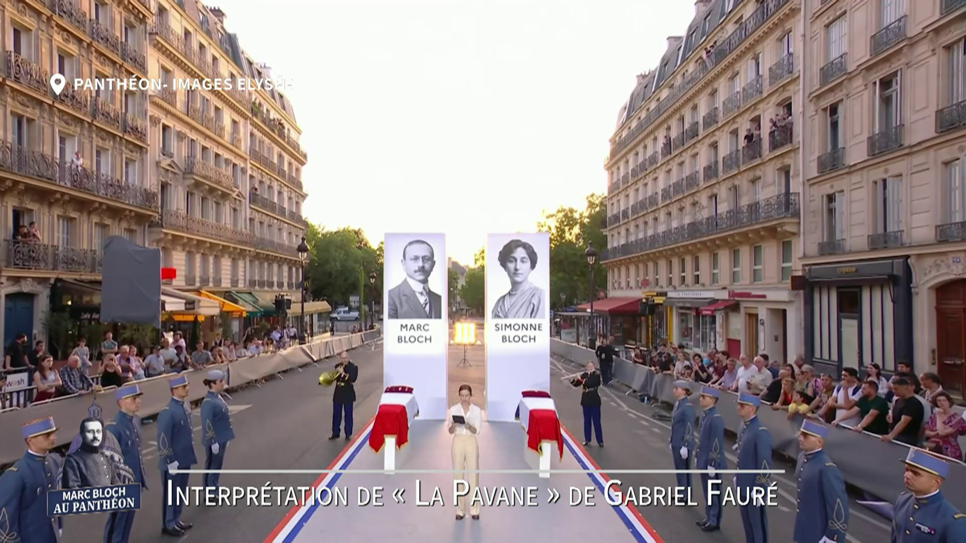 Marc et Simonne Bloch au Panthéon : lecture du premier extrait du testament culture de Marc Bloch par Lou Delage