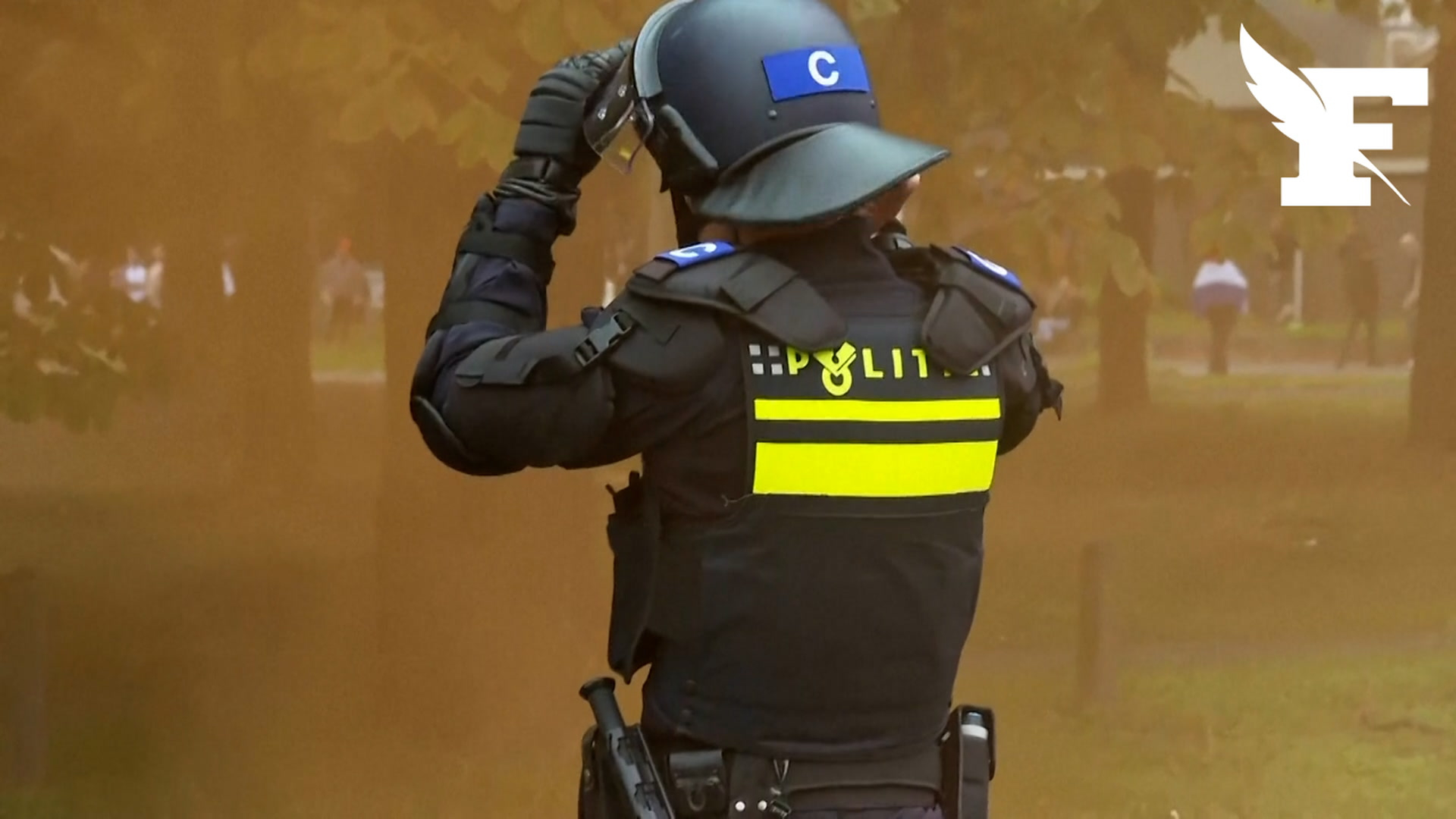 Pays-Bas: les images des tensions entre policiers et manifestants lors d'un rassemblement d'extrême droite à La Haye