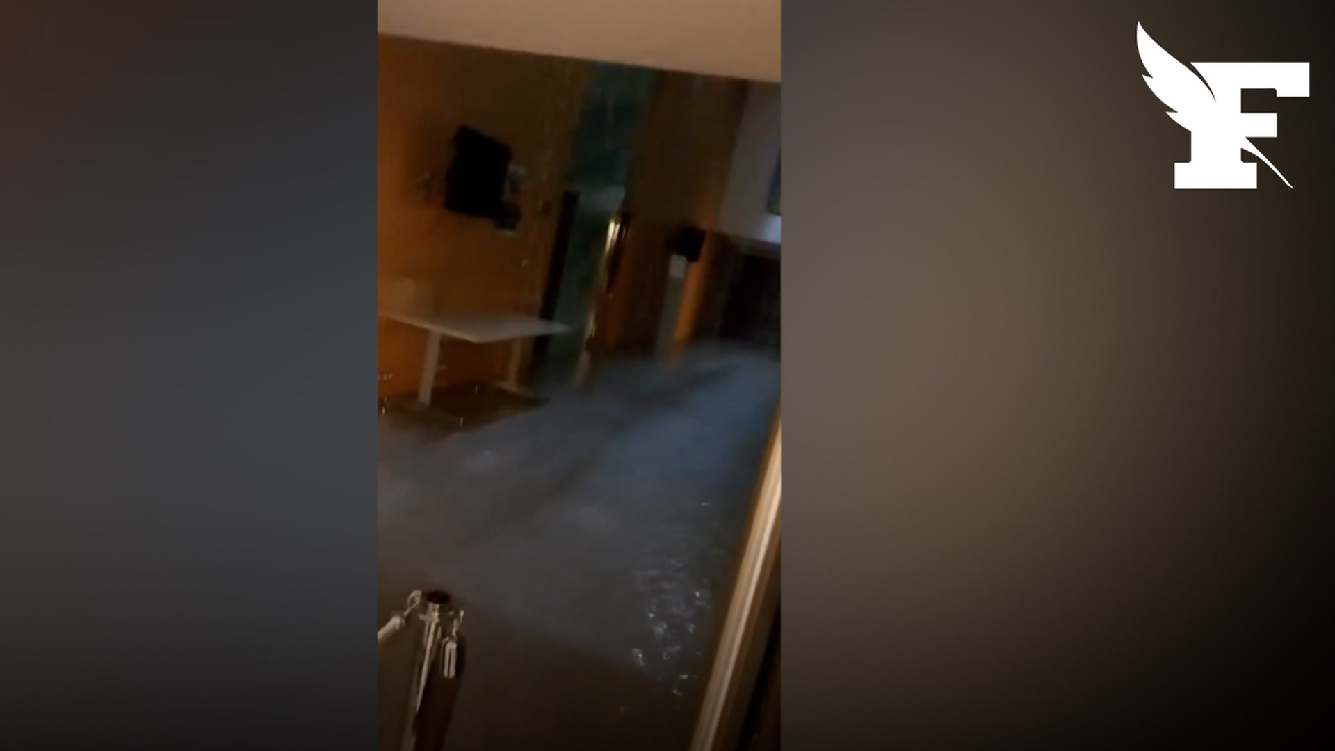 Tempête Kirk: les images de l'Assemblée nationale inondée