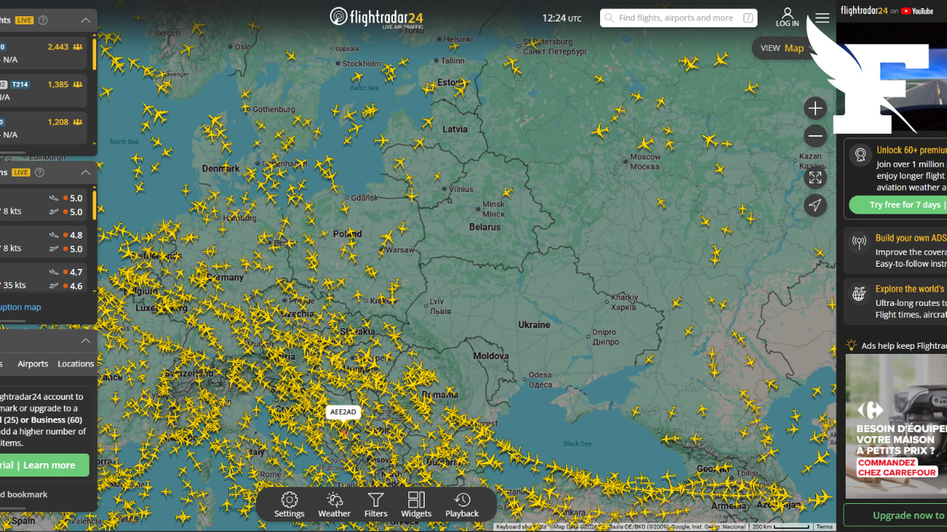 Le site Flightradar24 révèle qu'un avion militaire américain est en route pour Moscou