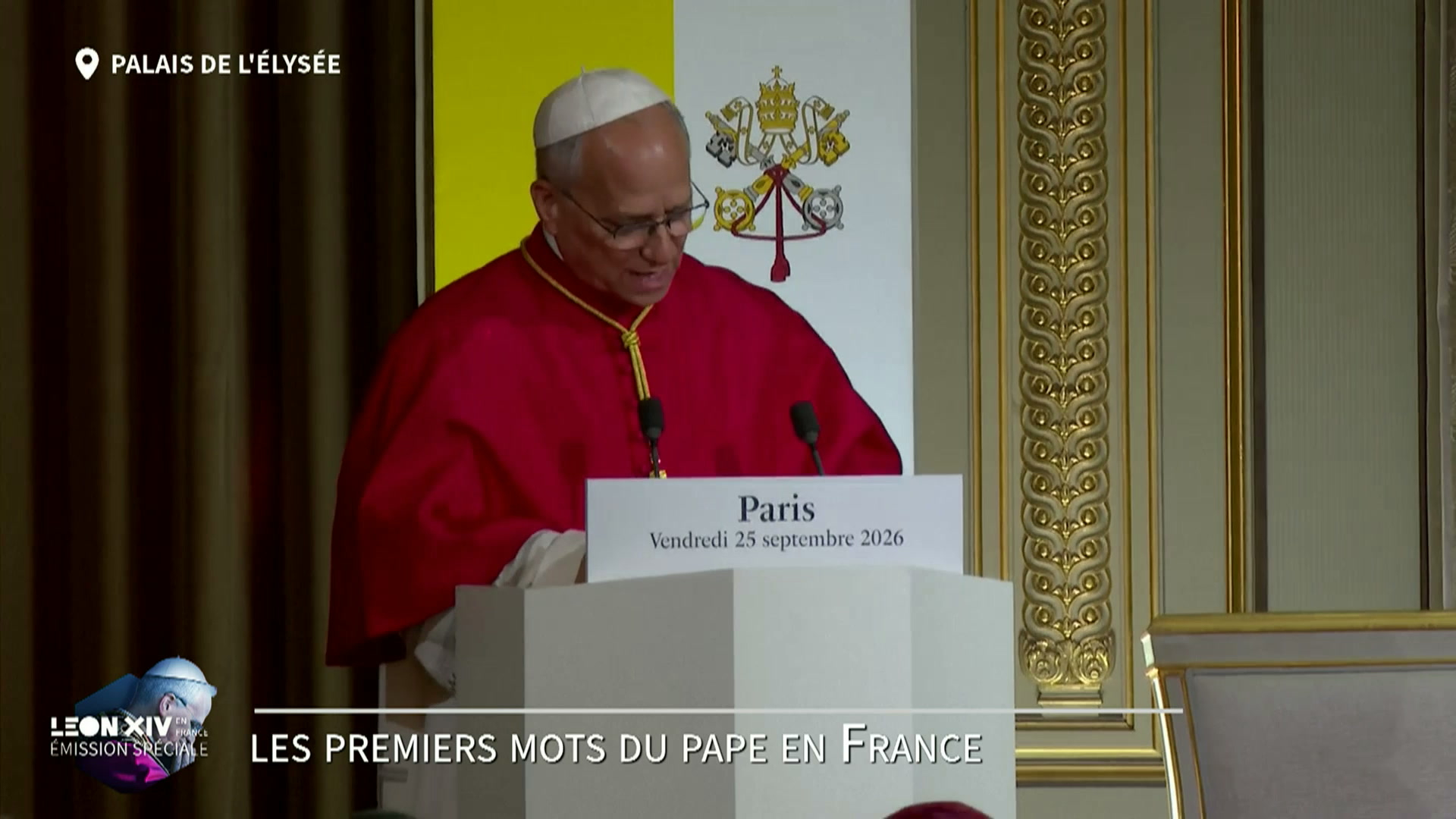 Euthanasie, laïcité, IA... Le discours en intégralité du pape Léon XIV à l'Élysée