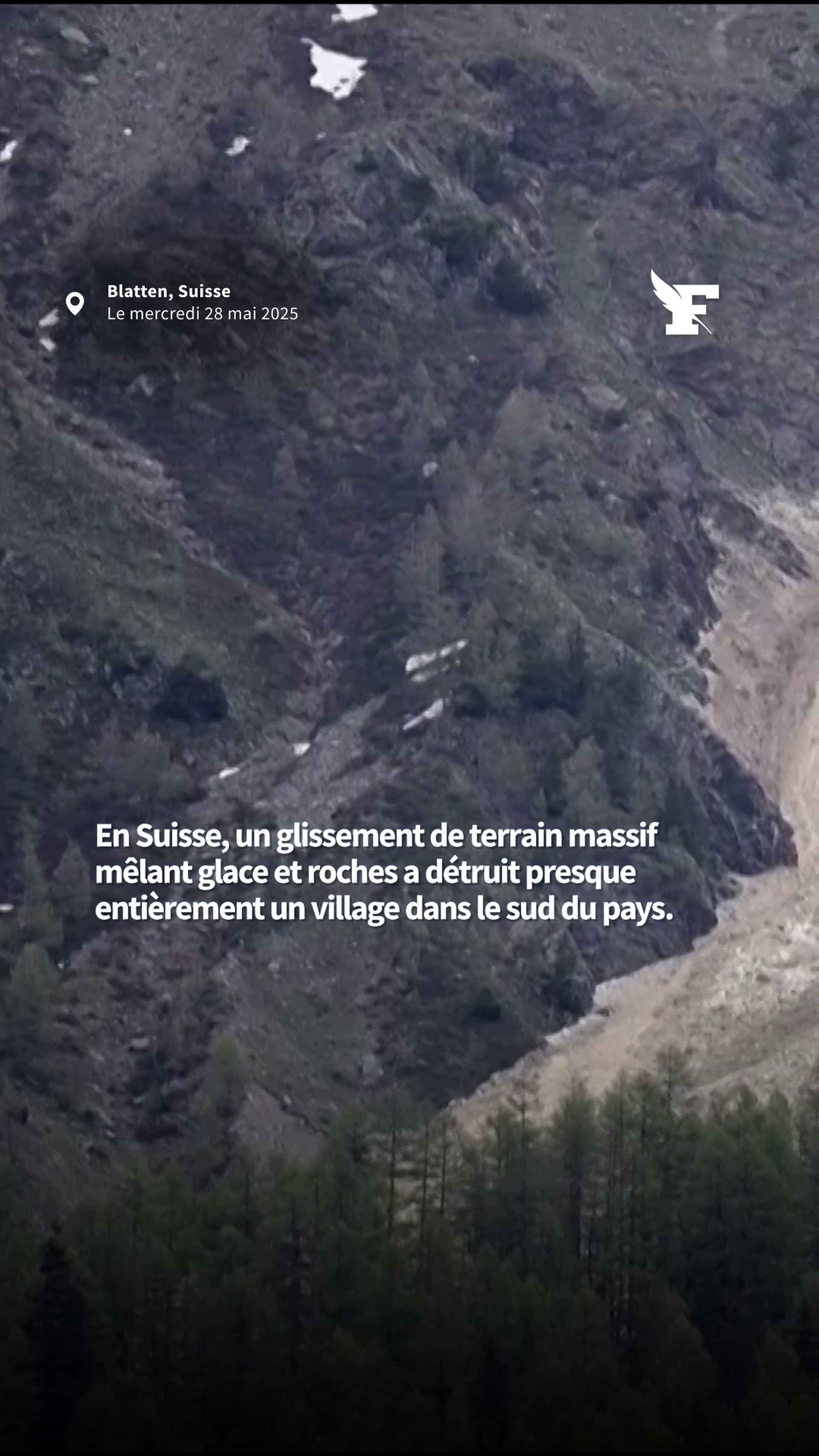 Éboulement en Suisse: les images impressionnantes avant et après la catastrophe