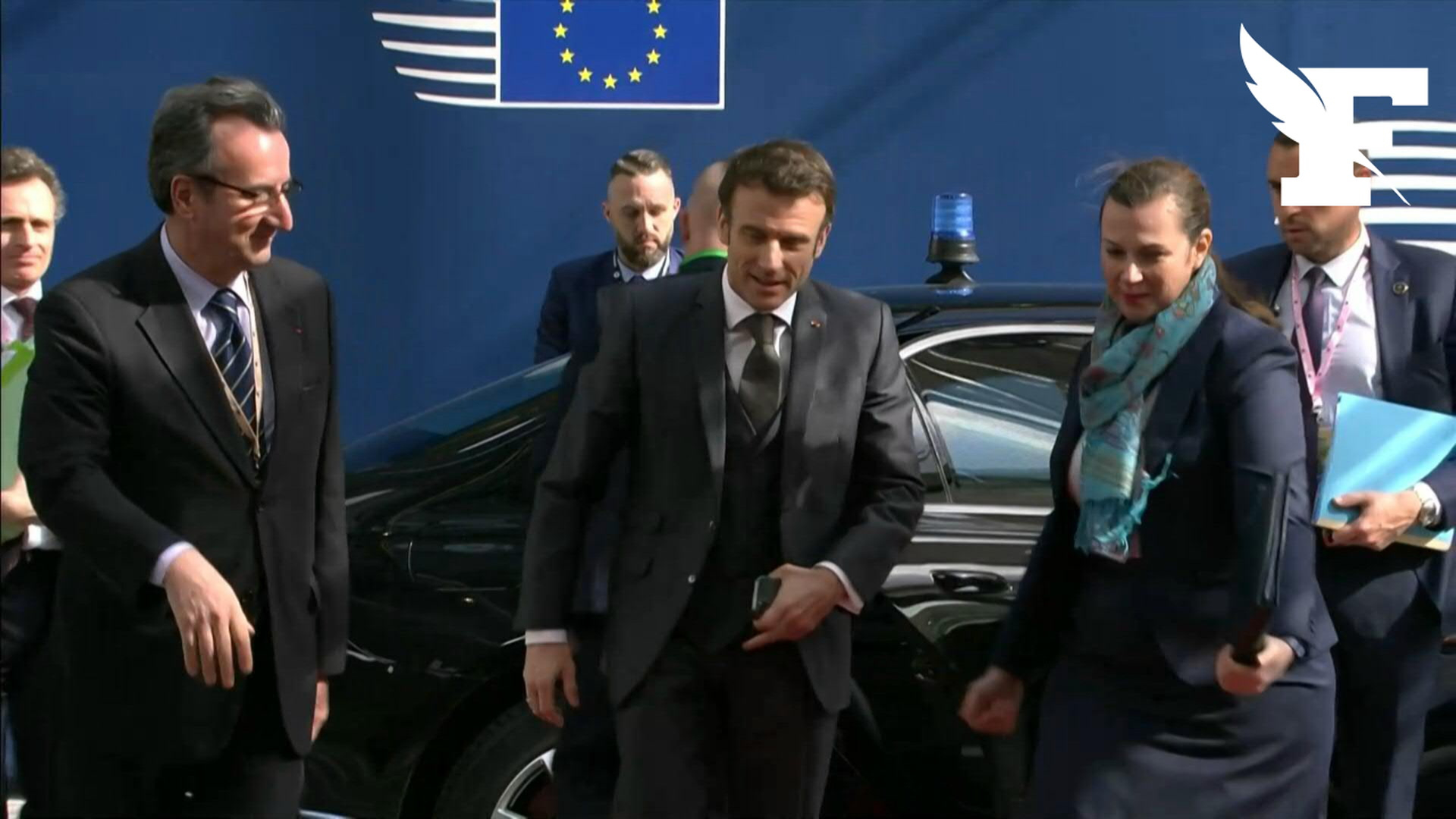 Emmanuel Macron est arrivé à un sommet du Conseil de l'UE