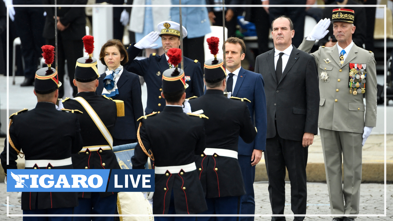 14 Juillet la Marseillaise clôture le défilé sur les ChampsElysées