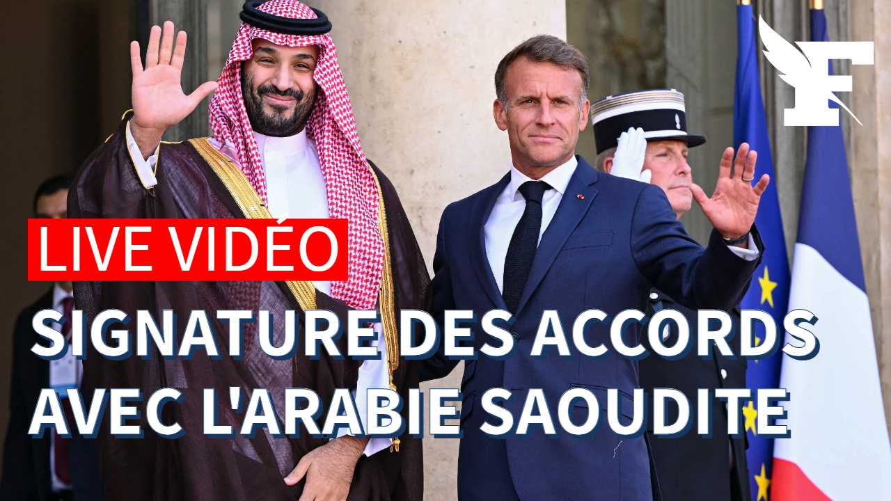 Suivez la signature des accords entre Emmanuel Macron et  le prince saoudien Mohammed Ben Salmane