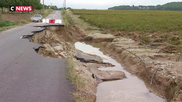 Inondations dans l'Aude : les vignes sous les eaux