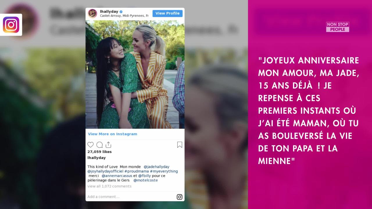 Non Stop People Laeticia Hallyday Pour L Anniversaire De Jade Elle Partage D Emouvantes Photos Avec Johnny