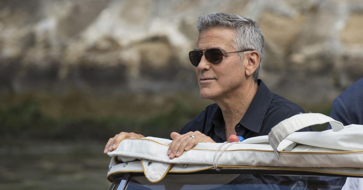 Clooney, les images de son spectaculaire accident de scooter en(02)