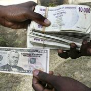 Échange 5 dollars américains contre 175 millions de milliards de dollars zimbabwéens