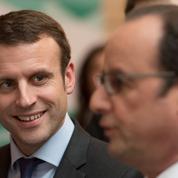 Macron lâche qu'il n'est pas «l'obligé» de Hollande avant de se reprendre