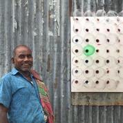Au Bangladesh, des bouteilles en plastique en guise de climatiseur