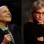 Carrie Fisher et Leonard Cohen honorés de Grammy Awards à titre posthume
