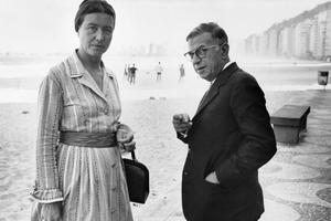 Simone de Beauvoir et Jean-Paul Sartre à Rio de Janeiro en 1960.