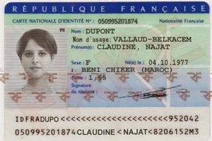 Fausse pièce d'identité attribuée à la ministre de l'Éducation relayée sur internet.