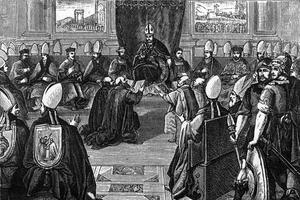 Le concile de Vienne (15e concile œcuménique) est préside par le pape Clement V.