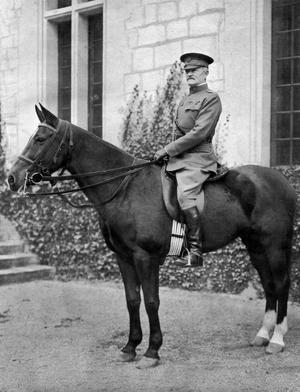 Le General John Pershing (1860-1948) commandant americain en Europe durant la Première Guerre mondiale.