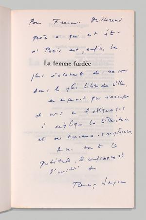 Dédicace de Françoise Sagan.