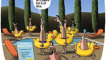 La dictature du «bonheur au travail» moquée en dessins