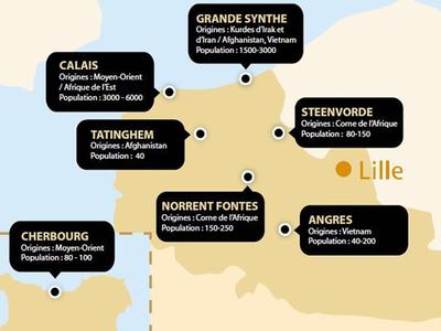 Les lieux ont se trouvent les mineurs isolés. (source: rapport Unicef)