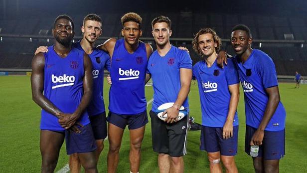 Quand Griezmann s'essaie (avec réussite) au rugby