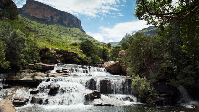 Les cascades du Parc national de Royal Natal (baignade autorisée… et conseillée).