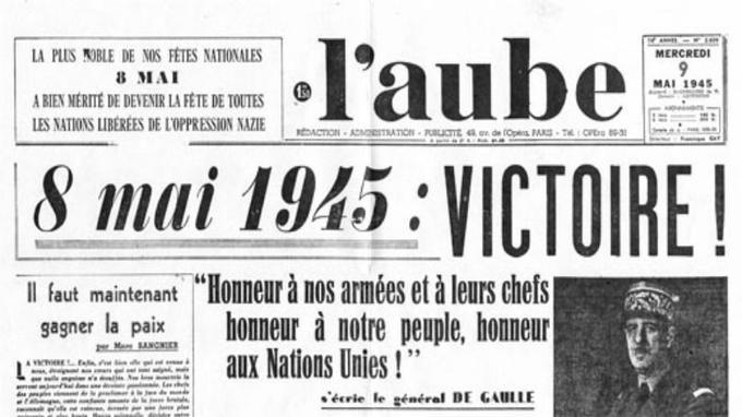 8 Mai 1945 Toutes Les Unes à Lunisson De La Victoire