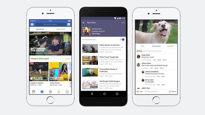 Watch, la télévision de Facebook pour rivaliser avec YouTube et Netflix