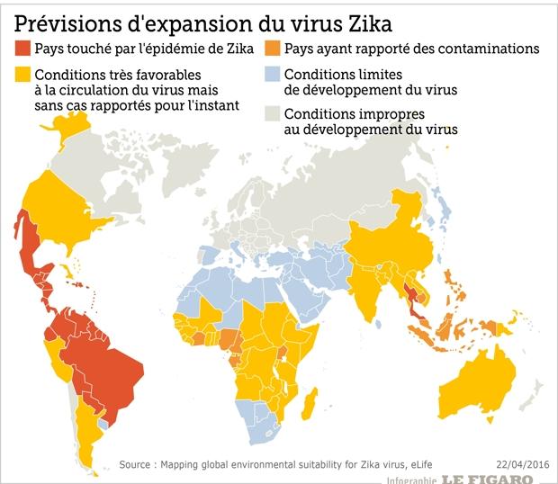 Où voyager sans le virus Zika ?