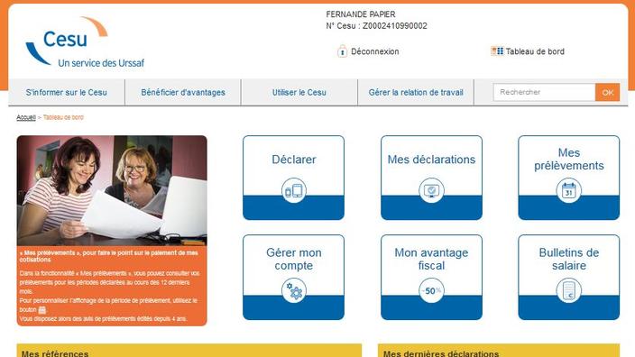 Www Cesu Urssaf Fr Tableau De Bord