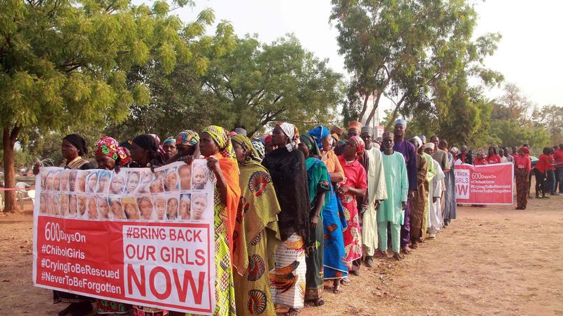 Des membres de la campagne #BringBackOurGirls à Abuja, en janvier 2016.