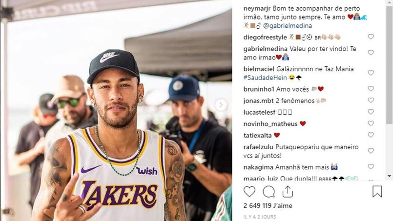 Neymar était au Portugal ce week-end pour assister à une compétition de surf