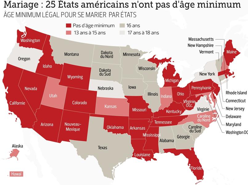 En Amerique La Plupart Des Etats Autorisent Toujours Le Mariage Des Enfants