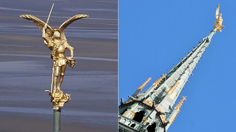 L'Archange restauré est de retour au Mont-Saint-Michel